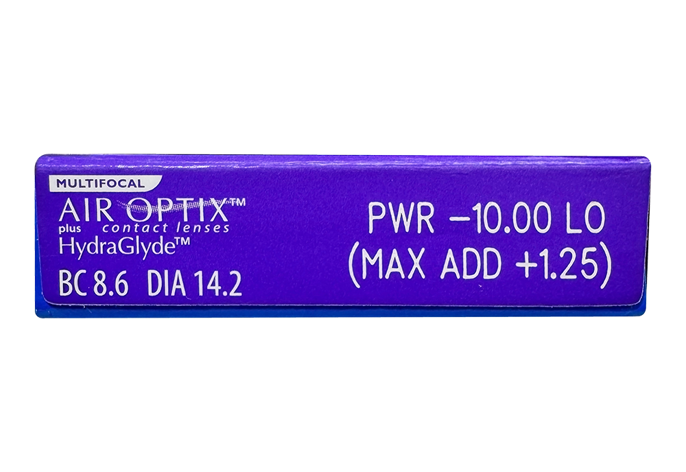 【6枚入り】エアオプティクス プラス ハイドラグライド マルチフォーカル レンズデータ